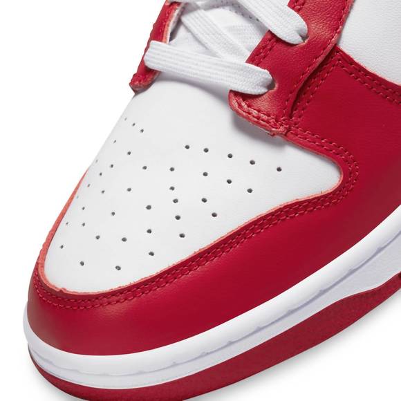 NEW NIKE men's dunk low retro sneakers in gym red/white - Picture 7 of 9